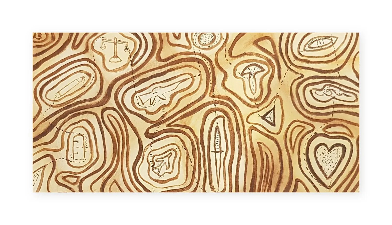 Contours, 2023, Acrylic on panel