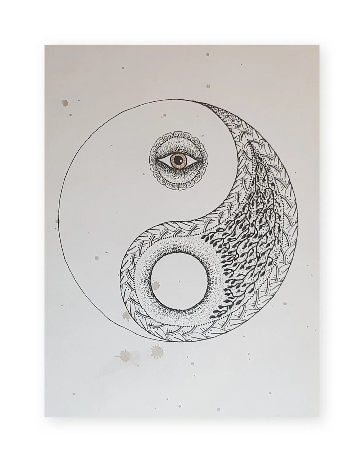 All-Seeing, 2020, Pen and ink on paper